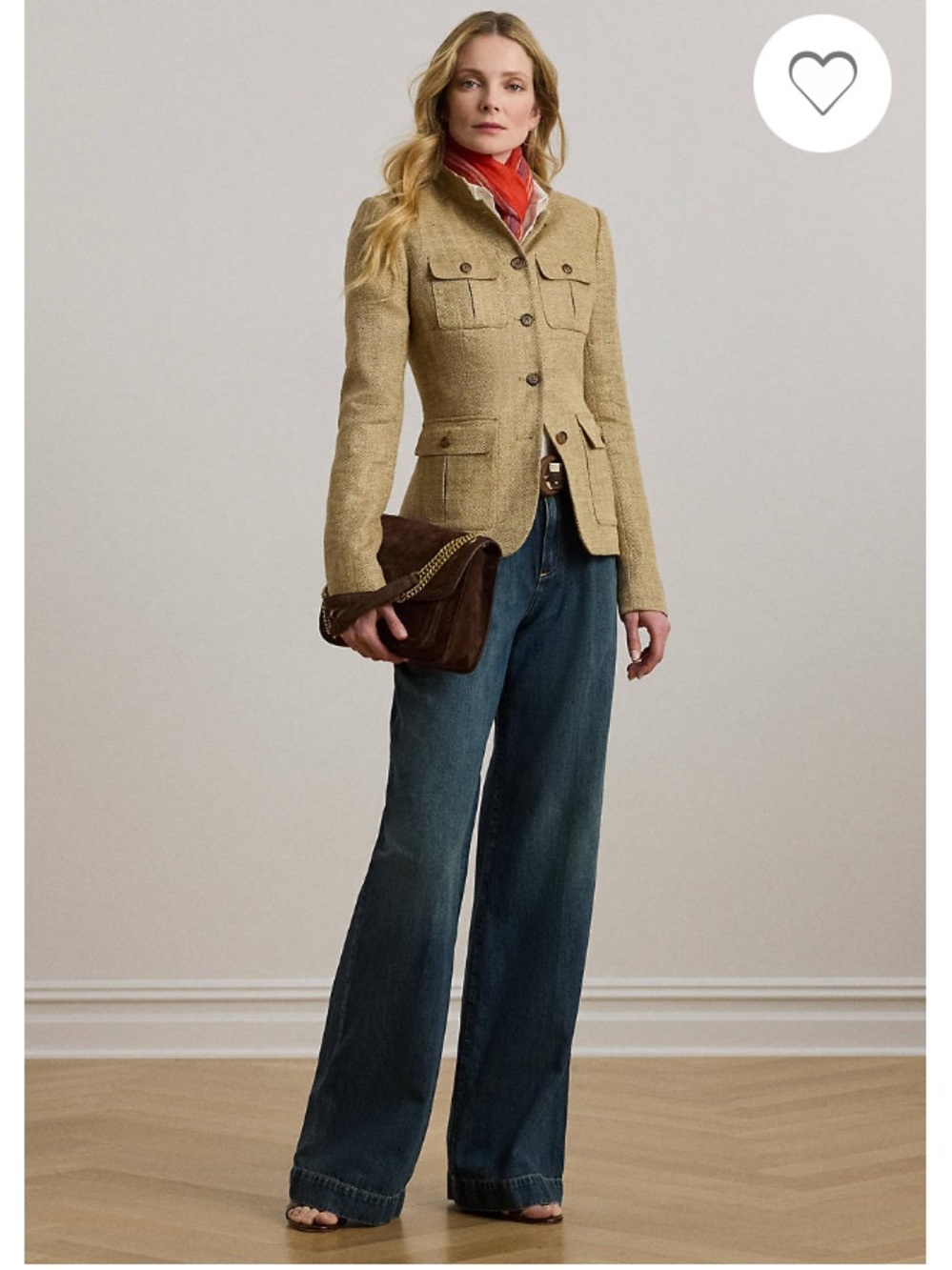 Ralph Lauren High-Rise Wide-Leg Jeans in Indigo Blue